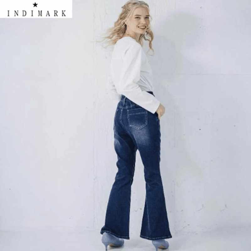 ONLINE SHOP限定 INDIMARK インディマーク】フレアデニムパンツ