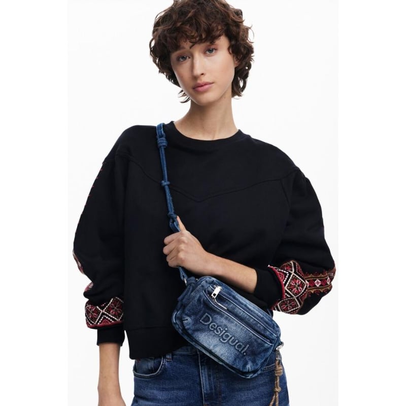 Desigual デニムポーチ ショルダーバッグ ウォレット インディゴ