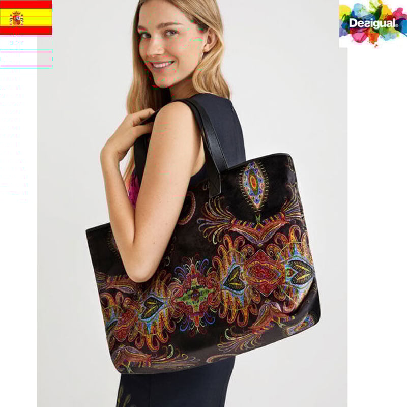 ✨️現行2XL相当✨️desigual テーラード 切り替え ヘリンボーン 総柄