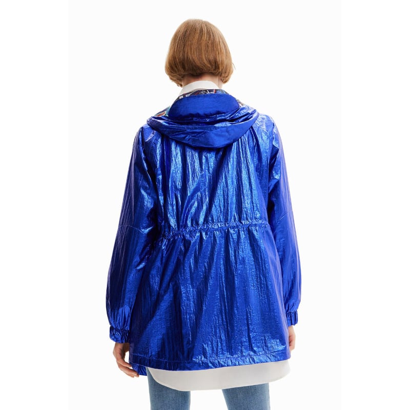 Desigual メタリック フードモッズコート23swew37 | prologueikeb