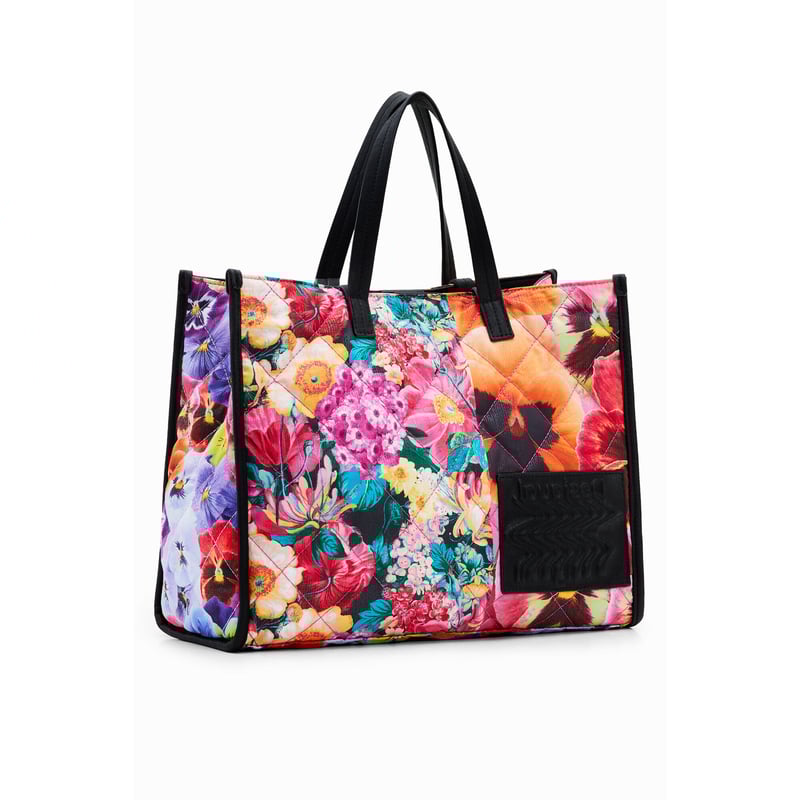 デシグアル Desigual 花柄パッチワーク マキシトートバッグ