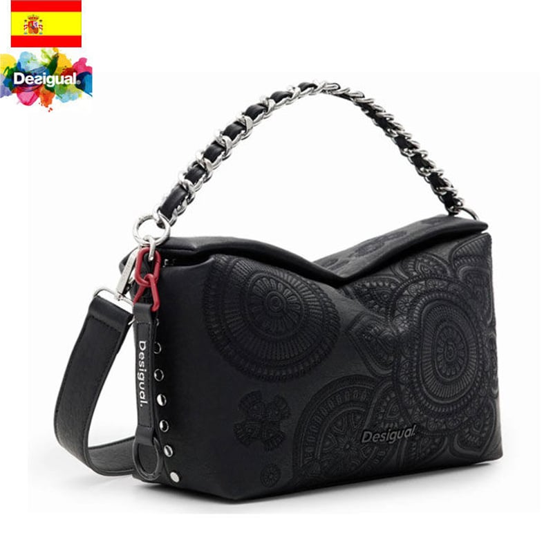 2023AW【Desigual デシグアル】2way 刺繍 ミドルバッグ 23waxp16【送