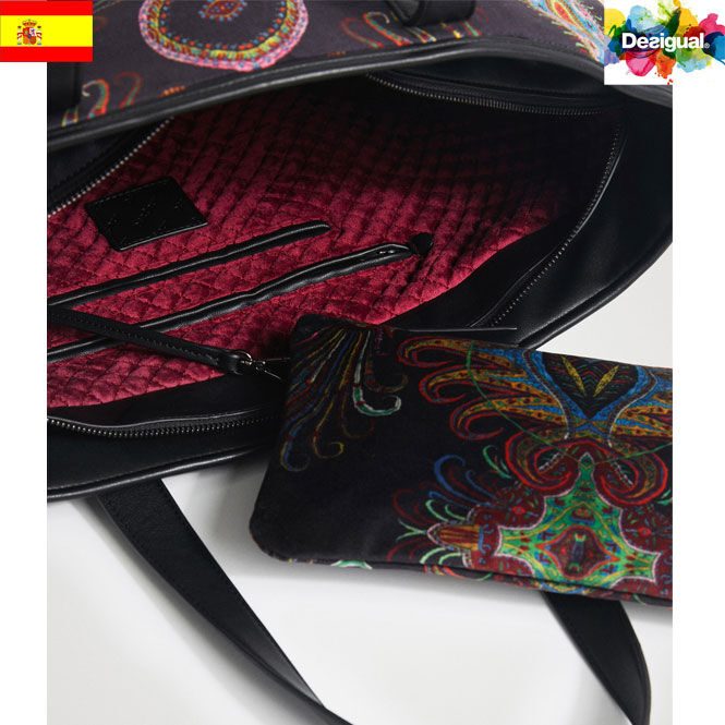 Desigual デシグアル】ペイズリー柄トートバッグ 21waxa75