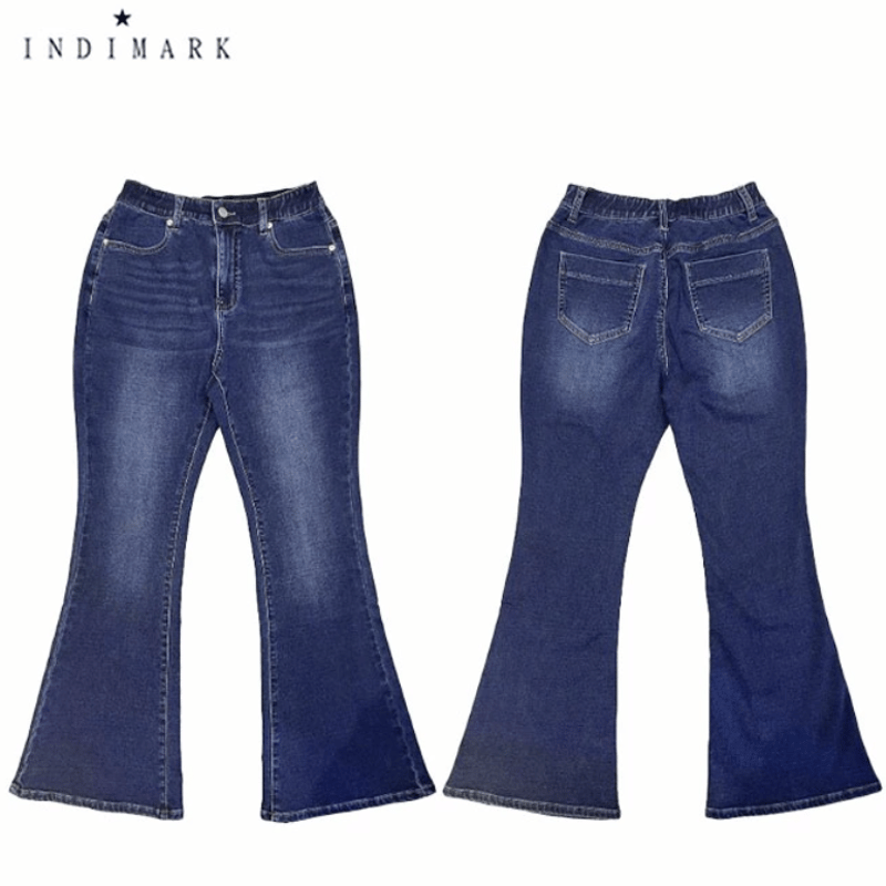 ONLINE SHOP限定 INDIMARK インディマーク】フレアデニムパンツ