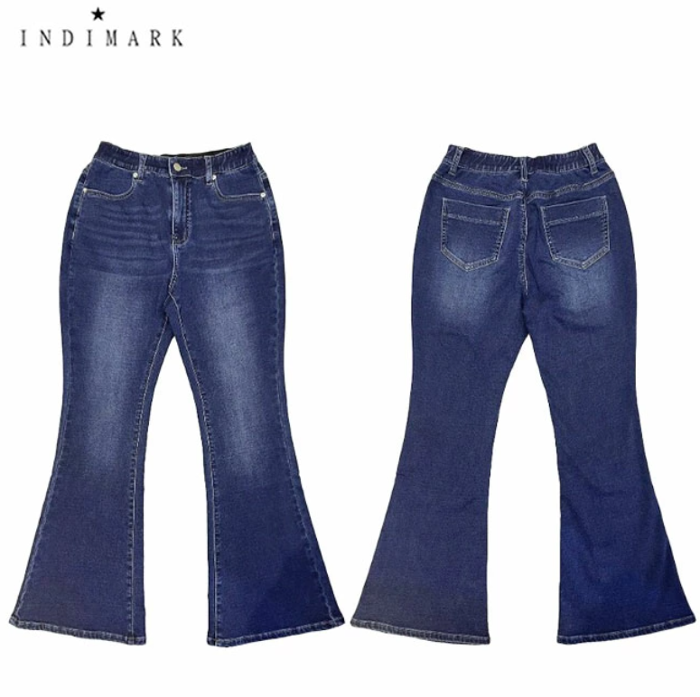 ONLINE SHOP限定 INDIMARK インディマーク】フレアデニムパンツ