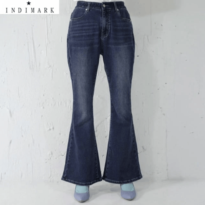 ONLINE SHOP限定 INDIMARK インディマーク】フレアデニムパンツ