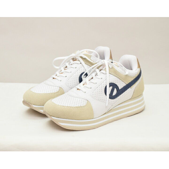 最終お値下げ【新品】NO NAME PARKO ベージュ 37 no name ノーネーム】厚底パンチング レザー スエード ホワイト