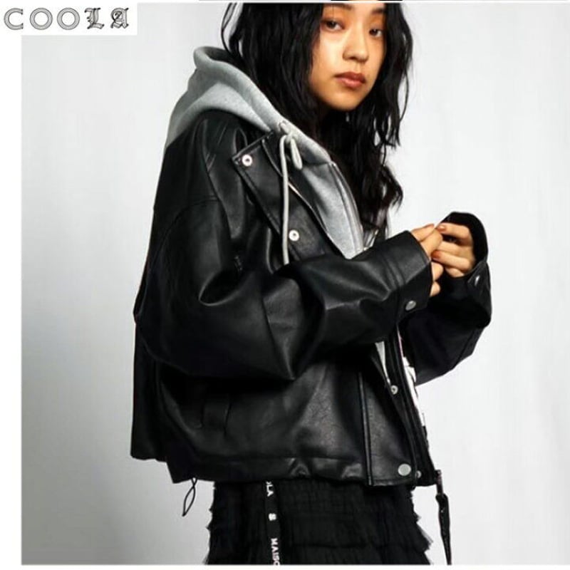 COOLA クーラ】Maison COOLA エコレザーワッペンブルゾン CQ-41084 ...