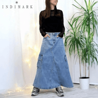 INDIMARK インディマーク】2WAY NEWカーゴ デニムパンツ インディゴ