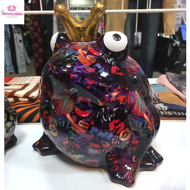 ポンピドゥ カエル 貯金箱 