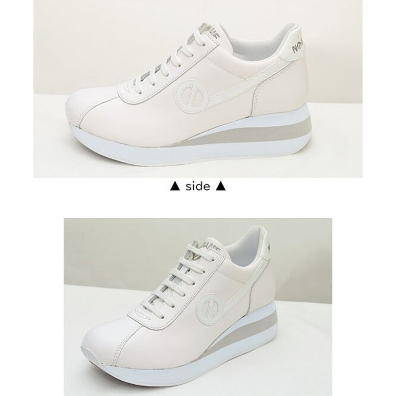 no name ノーネーム】 スポーティレザースニーカーY 『SPEED』5.5cm spe