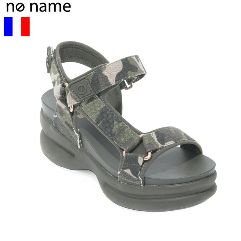 online shop限定【no name ノーネーム】軽量 厚底カモフラ柄スポーツ