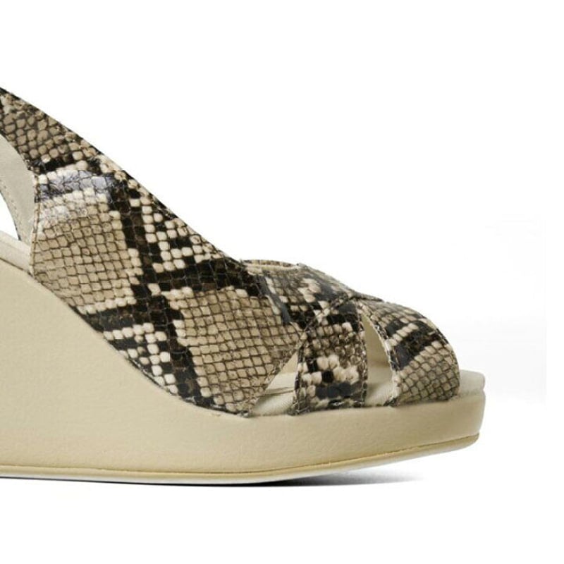 【希少モデル】NONAME ノーネーム パイソン ウェッジソール サンダル 黒 no name ノーネーム】パイソン型押しウエッジソール サンダル