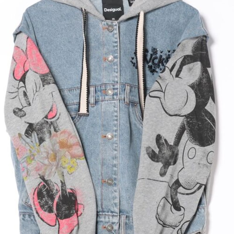 Desigual ジャケット Gジャン ミッキーのデニムジャケット25swed49 | pr