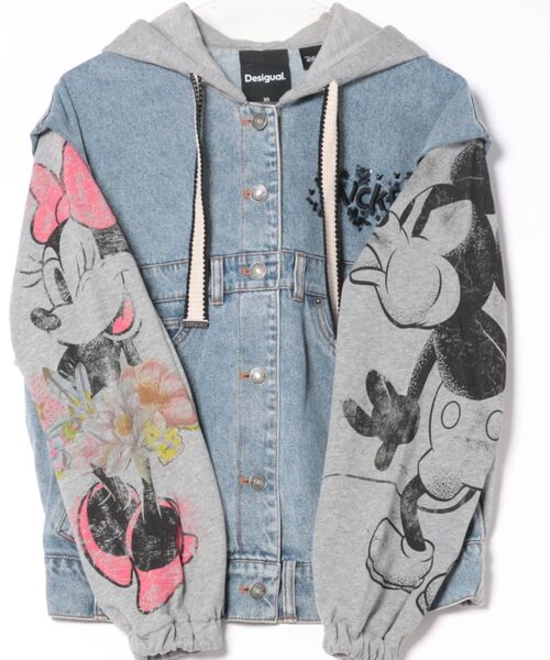 Desigual ジャケット Gジャン ミッキーのデニムジャケット25swed49 | pr