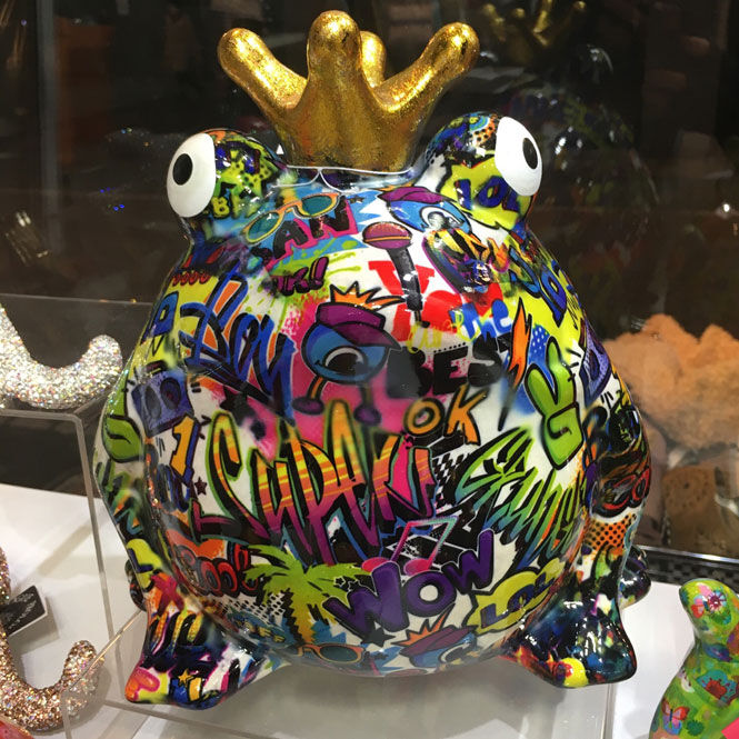 Pomme pidou(ポンピドゥー) 】「カエル貯金箱」 大 高さ25cm148-00396