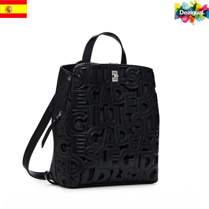 Desigual デシグアル 英字ロゴレターパンチングバックパック