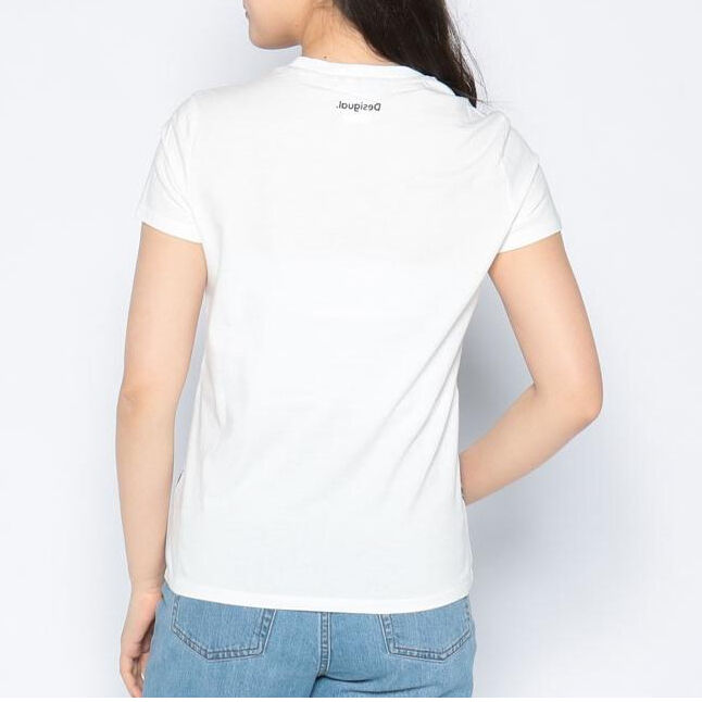 デシグアル Desigual バッグスバニー 半袖Tシャツ （ホワイト）s