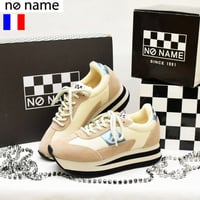 no name ノーネーム】レザーボリュームソール ハイカットスニーカー