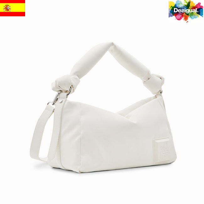 【12月スーパーSALE 15%OFF】 Desigual ホワイト WHITE ミドルバッグ デシグアル】エナメル バッグ