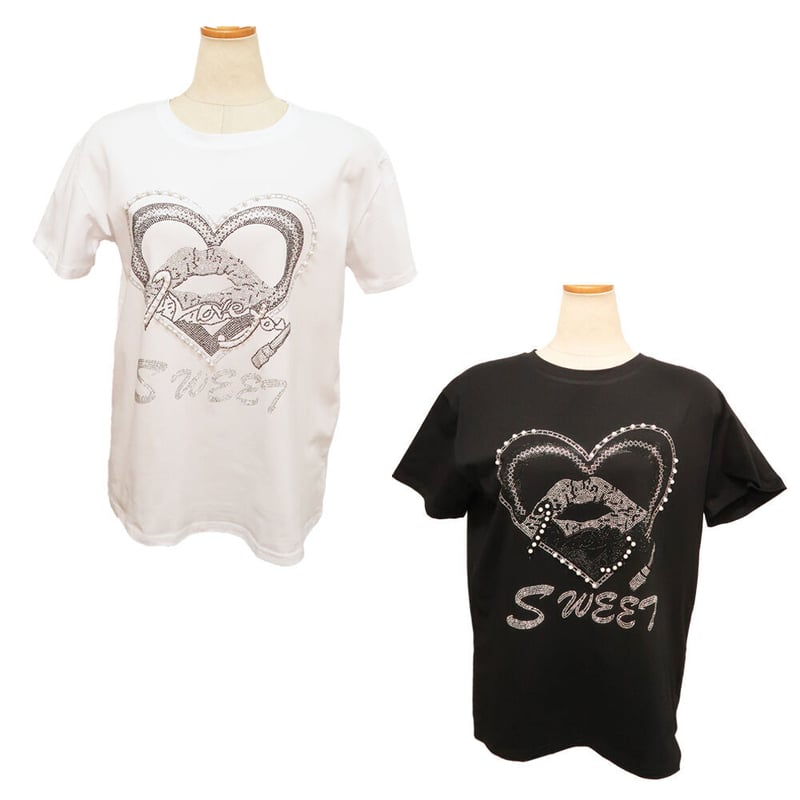 きらきらハートリッププリントTシャツ 22-0-406