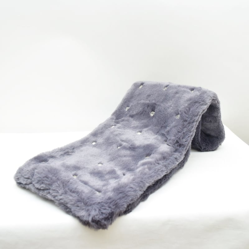 fekete HOODED GLITTER MUFFLERラメフーディーマフラー DAX125 マフラー - DOPE
