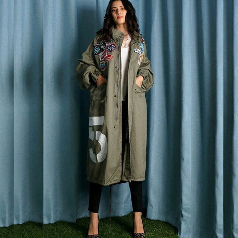 ❤️新品未使用❤️MICALLE オーバーミリタリージャケット パッチワークデザイン ❤️新品未使用❤️MICALLE オーバーミリタリージャケット パッチ