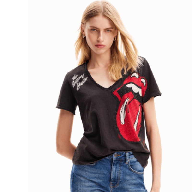 【デシグアル】タグつき★ローリングストーンズ Tシャツ ベロT★Desigual Desigual The Rolling Stones Tシャツ23WWTK48 | prol