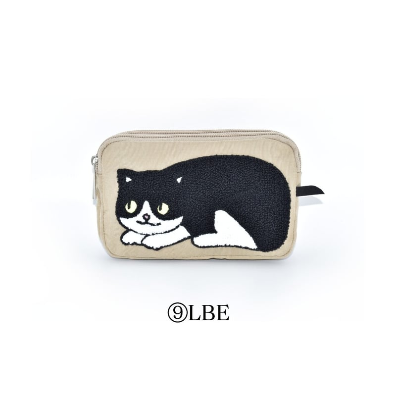 可愛くて機能的なポーチ ポーチ おしゃれ ネコ 猫 ふわふわ生地 bbz