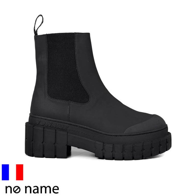 no name ノーネーム】つま先ラバー素材 厚底サイドゴアブーツkross