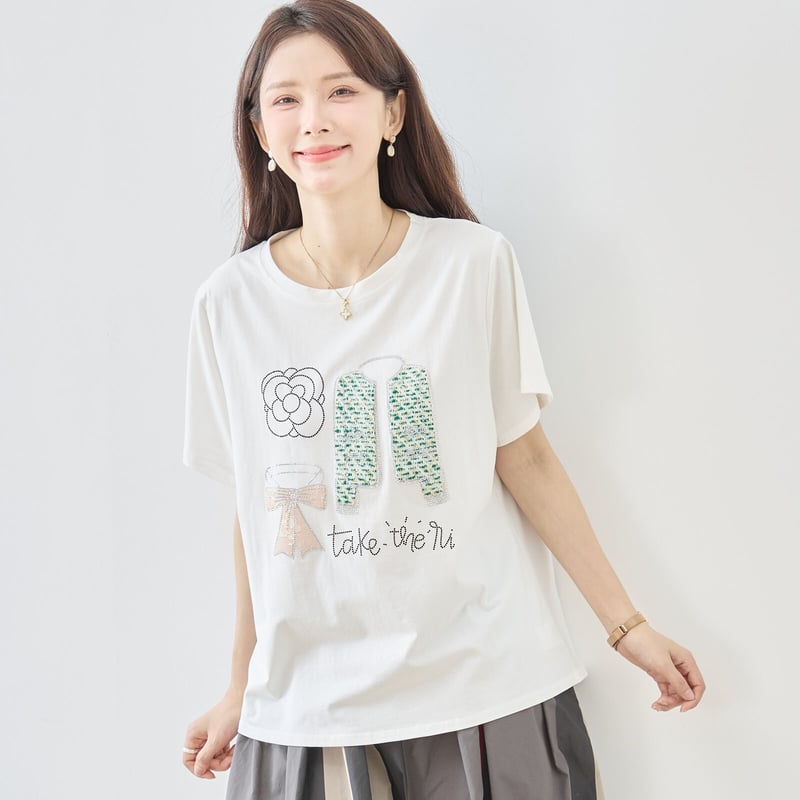 ラインストーンデコTシャツ(N12-1159 | prologueikebukuro's STORE