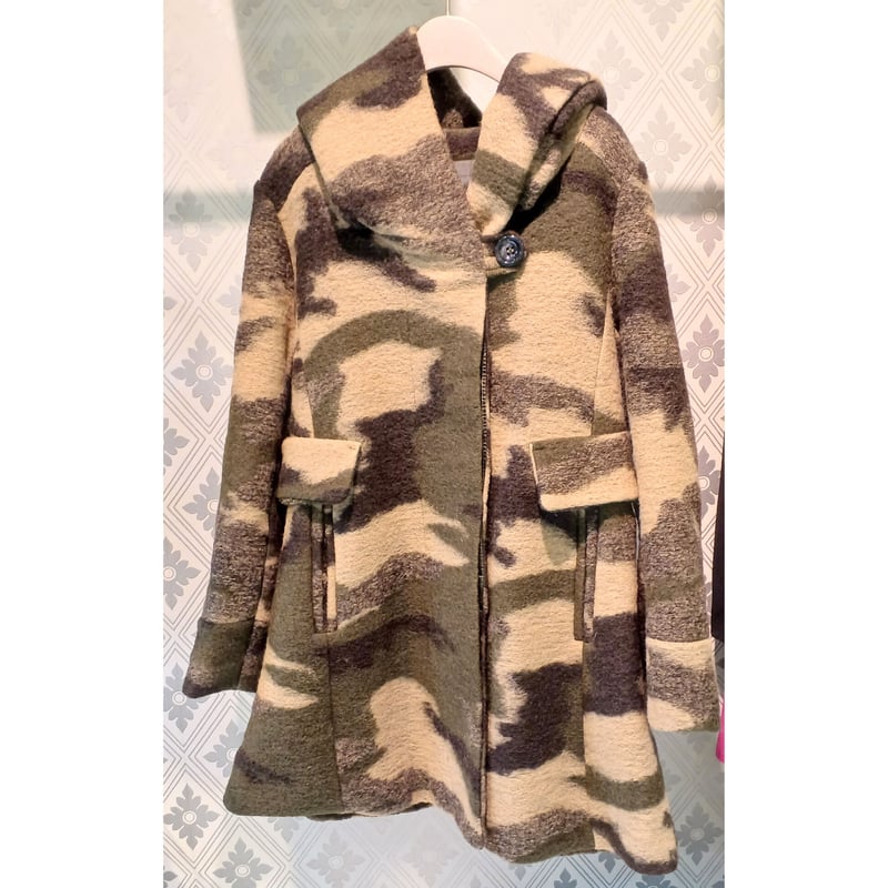 イタリア 圧縮ウール迷彩コート 21-22353 | prologueikebukuro