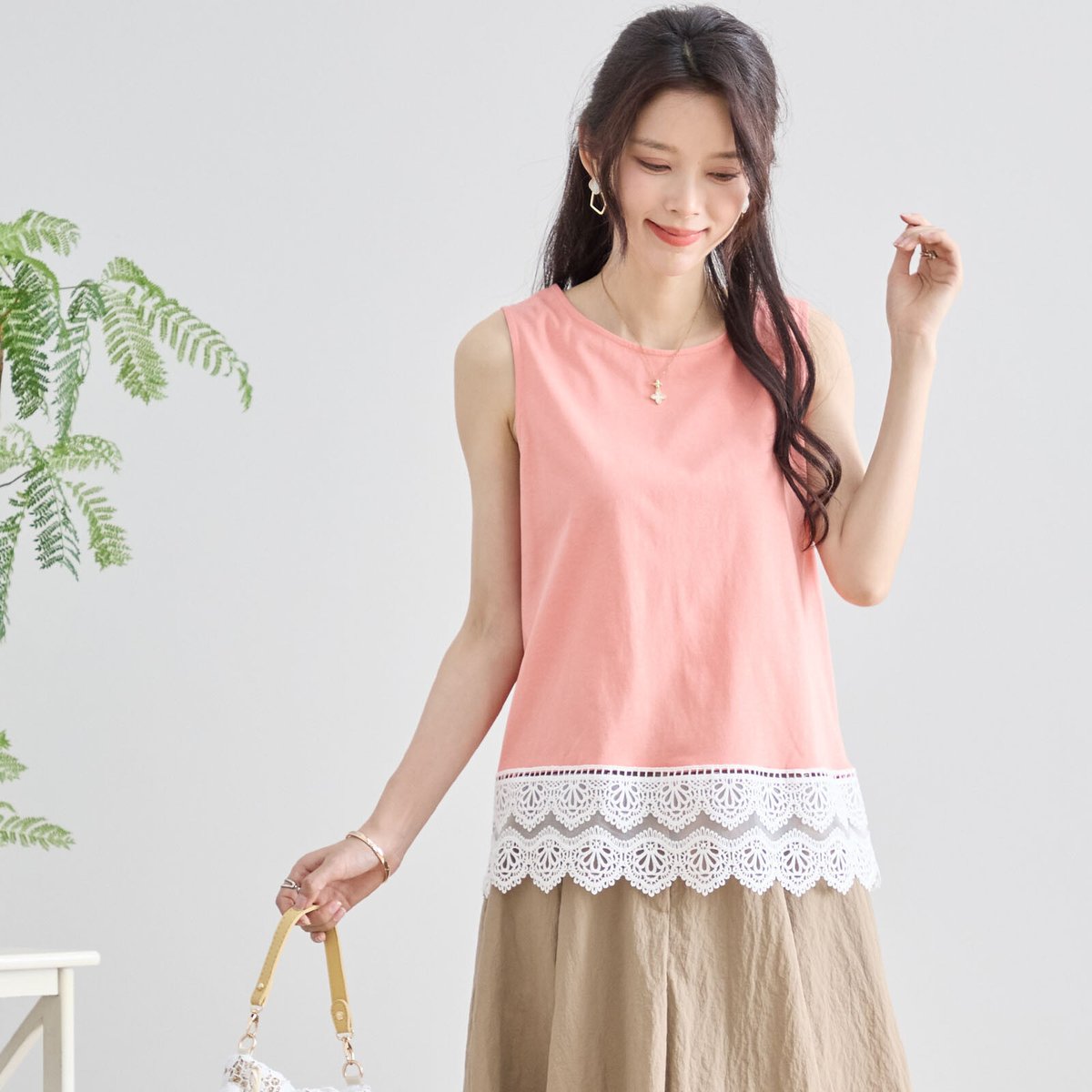 M〜L】(N13-194)裾レースタンク | prologueikebukuro's STORE