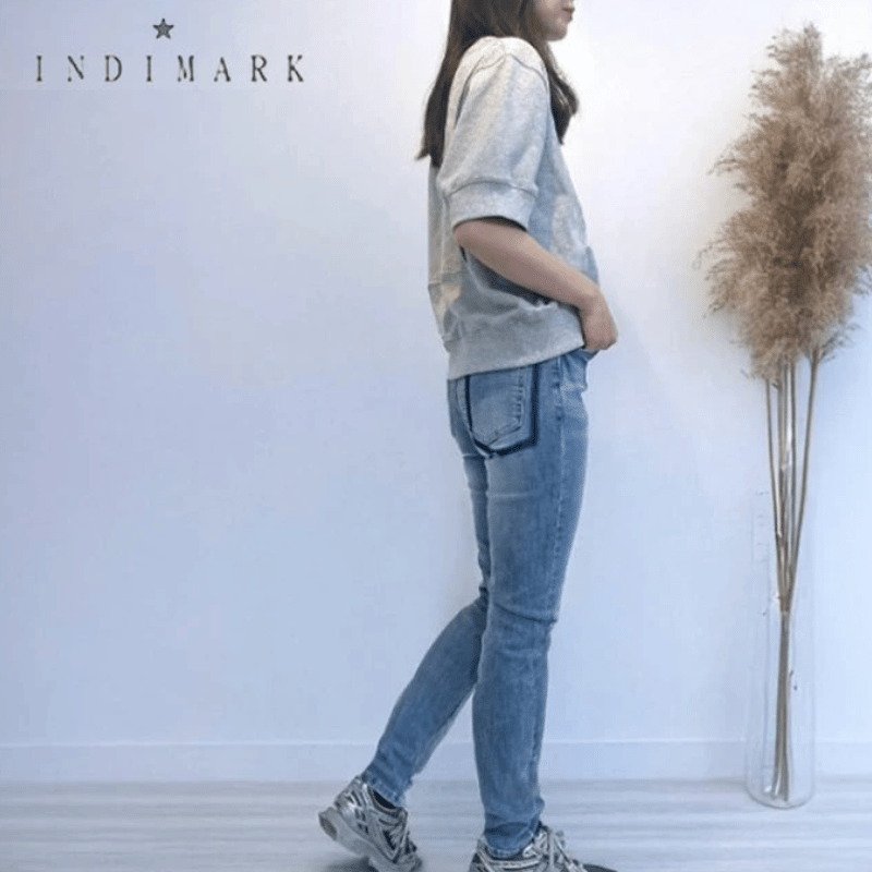 ONLINE SHOP限定【INDIMARK インディマーク】 ニュースキニー デニム