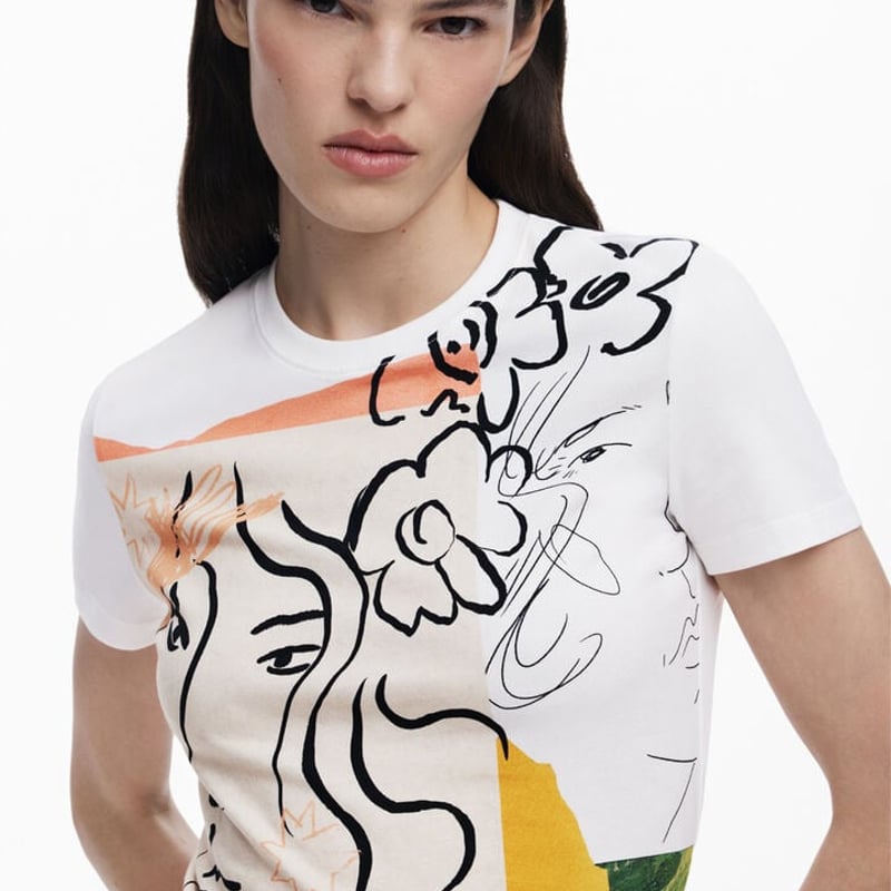 desigual アーティ顔Tシャツ25SWTKAC | prologueikebukuro'