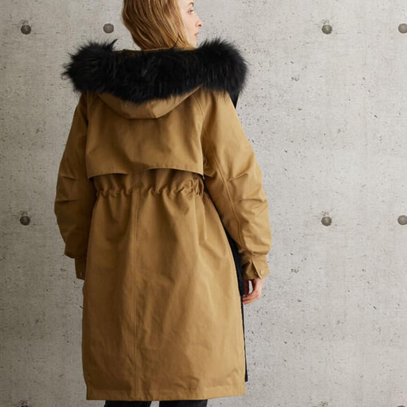 Spoomキラキララメリアルファーダウンコート SP223028