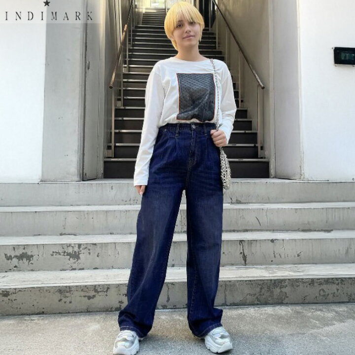 online shop限定【INDIMARK インディマーク】センタープレス ワイド