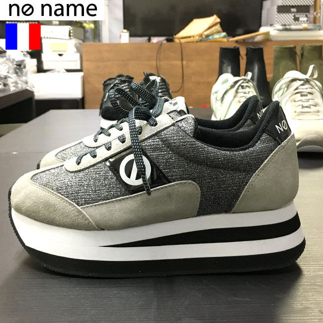 no name ノーネーム】ラメ×スエード スタイリッシュ厚底 no name ノーネーム】ラメ×スエード スタイリッシュ厚底