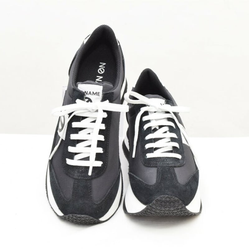 NO NAME ノーネーム 厚底スニーカー ナイロン×レザー 38 no name ノーネーム】ナイロン厚底スニーカー『PJOG プラト