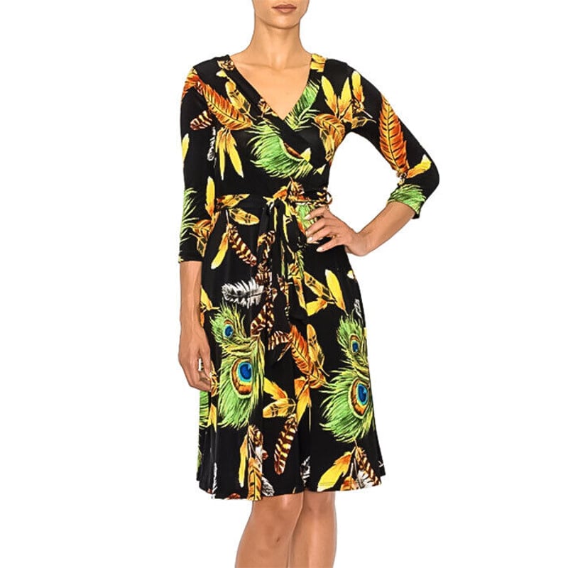 PARTOW フェイクラップ シルクドレス Vネック ワンピース 【公式通販】 