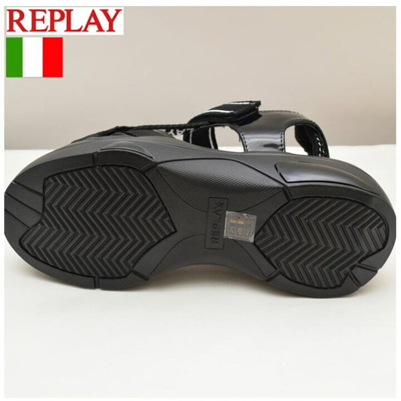 replay リプレイ】ロゴ入りスポーツサンダル レディース