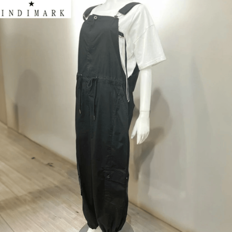 ONLINE SHOP限定【INDIMARK インディマーク】 サロペット ブラック WJ15