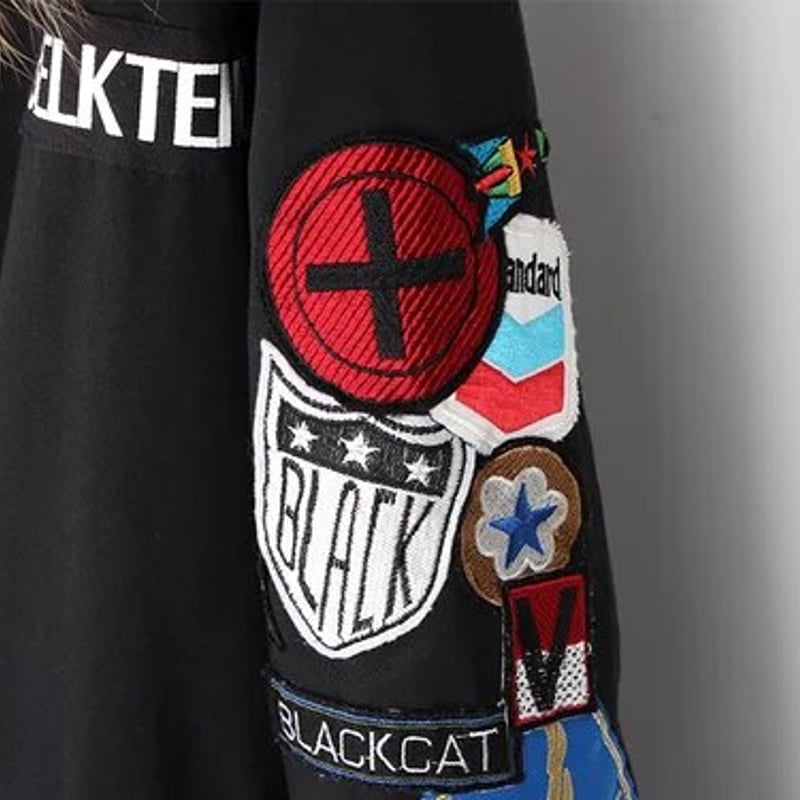 ワッペンモッズコートracoon black | prologueikebukuro's STORE