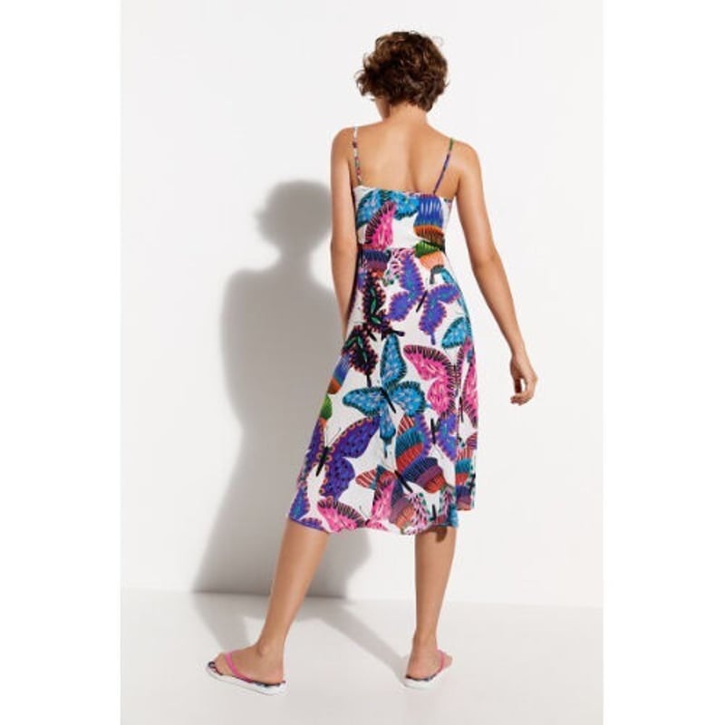 desiguajワンピース デシグアル Desigual 花柄 カットアウトワンピース （グレー