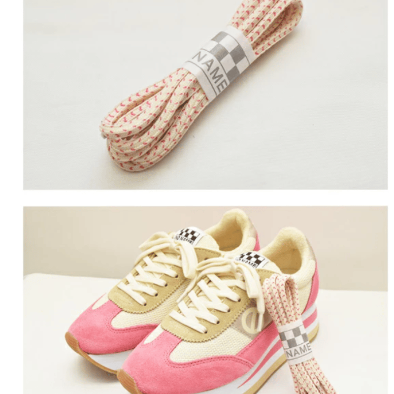 online shop限定【no name ノーネーム】靴ひも2種類付 パステルピンク