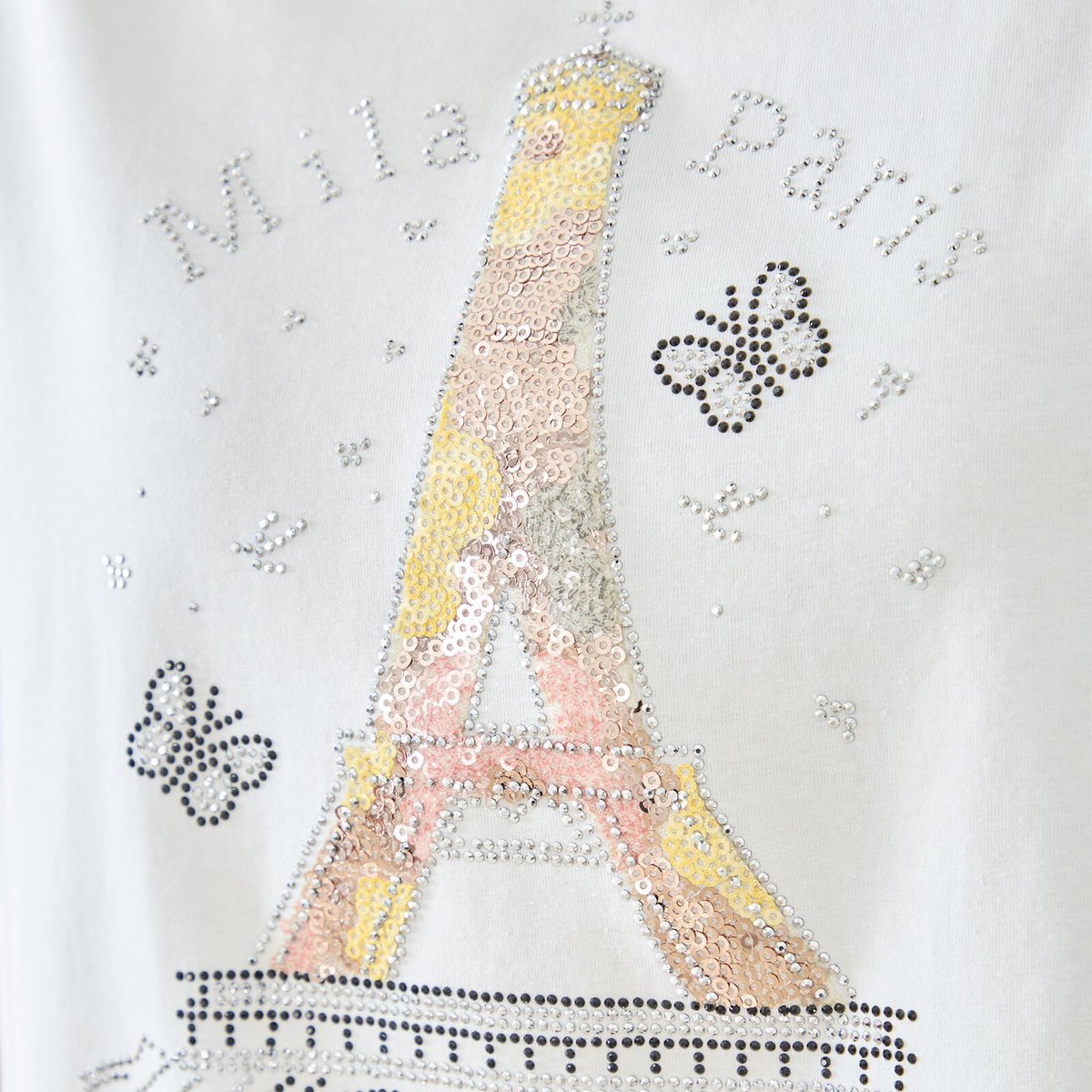 M〜L】フローラルエッフェル塔プリントTシャツ(N12-1092) | prologueik