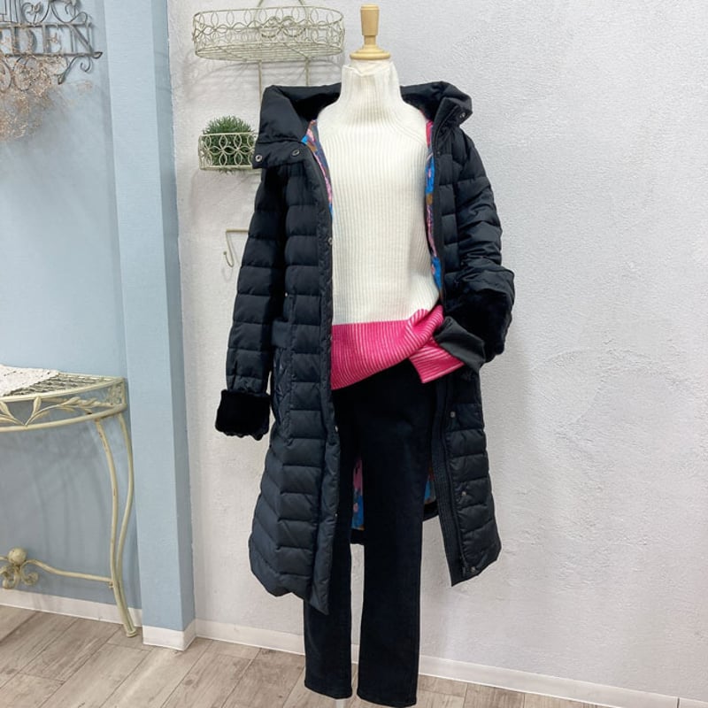 SPOOM スプーム】ボア加工 切替フーディロングダウン FAY 【送料