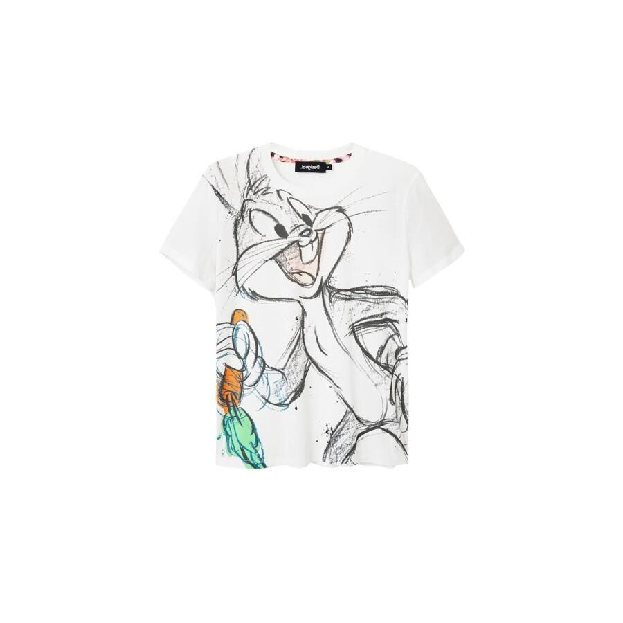 デシグアル　バックスバニー デシグアル Desigual バッグスバニー 半袖Tシャツ （ホワイト）s