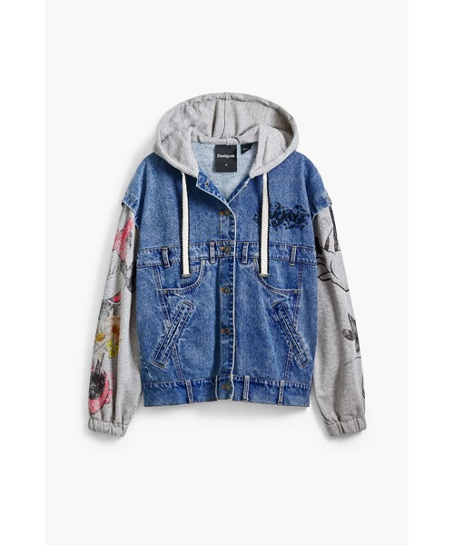 Desigual ジャケット Gジャン ミッキーのデニムジャケット25swed49 | pr
