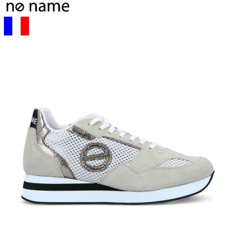 no name ノーネーム】厚底パンチング レザー メッシュスニーカー no name ノーネーム】厚底パンチング レザー メッシュスニーカー